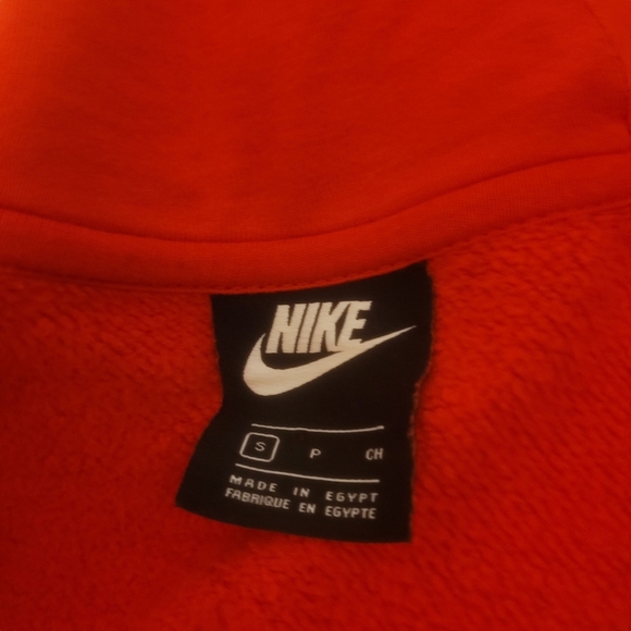 Nike All Over Print Swoosh Sweatshirt Hoodie Small Mens Y2K Grunge Red - Picture 3 of 8